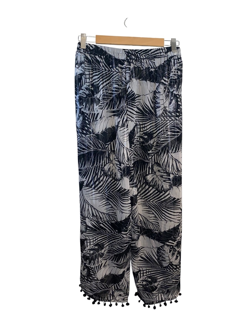 Club Z Wide Leg Beach Pant Sheer Cover Up Resortwear vacation poolside - Picture 9 of 10